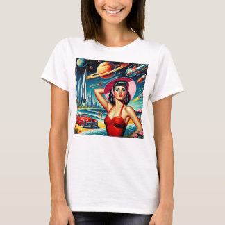 Kosmische ruimte-illustratie t-shirt