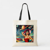 Kosmische ruimte-illustratie tote bag (Achterkant)