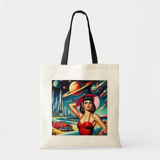 Kosmische ruimte-illustratie tote bag (Voorkant)