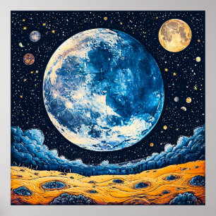 🌌 Kosmische Ruimte Kunst Voor Moderne Verbeelding Poster