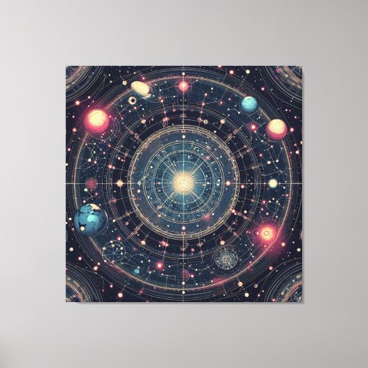 kosmische ruimteodyssee canvas afdruk (Voorkant)