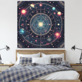 kosmische ruimteodyssee canvas afdruk (Insitu (Slaapkamer))