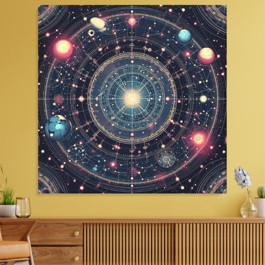 kosmische ruimteodyssee canvas afdruk (Insitu (Woonkamer))