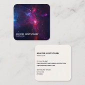 Kosmische Ruimtesterren en Nebula Modern Visitekaa Vierkante Visitekaartje (Voorkant / Achterkant)