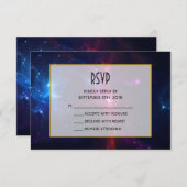 Kosmische ruimtesterren en nevel RSVP (Voorkant / Achterkant)