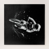 Kosmische Ruimtevaarder Fietsrit Ruimte Avontuur Legpuzzel (Horizontaal)