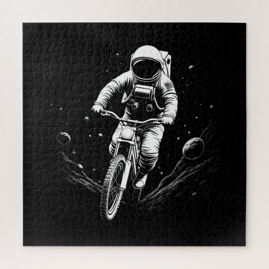 Kosmische Ruimtevaarder Fietsrit Ruimte Avontuur Legpuzzel (Verticaal)