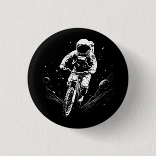 Kosmische Ruimtevaarder Fietsrit Ruimte Avontuur Ronde Button 3,2 Cm