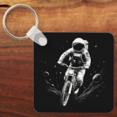 Kosmische Ruimtevaarder Fietsrit Ruimte Avontuur Sleutelhanger (Voorkant)