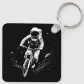 Kosmische Ruimtevaarder Fietsrit Ruimte Avontuur Sleutelhanger (Achterkant)