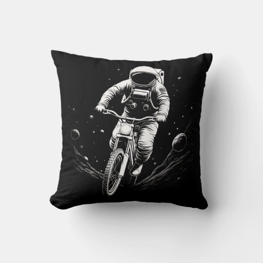 Kosmische Ruimtevaarder Fietstocht Ruimte Avontuur Kussen (Voorkant)