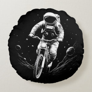 Kosmische Ruimtevaarder Fietstocht Ruimte Avontuur Rond Kussen