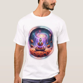 Kosmische Sadhu: Mars-meditatie Galaxy-kunst T-shirt