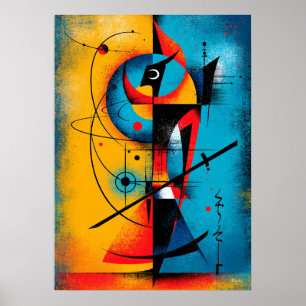 Kosmische Samurai – Moderne Abstracte Geometrische Poster