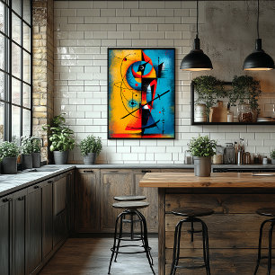 Kosmische Samurai – Moderne Abstracte Geometrische Poster