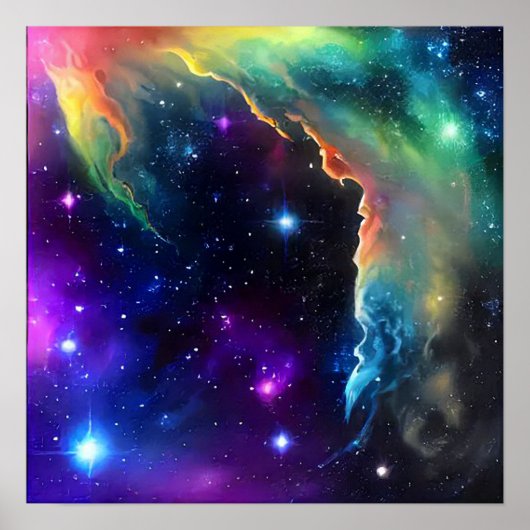 kosmische scène poster (Voorkant)