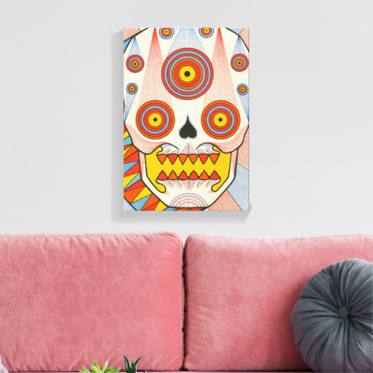 kosmische schedel canvas afdruk (Insitu (Woonkamer))