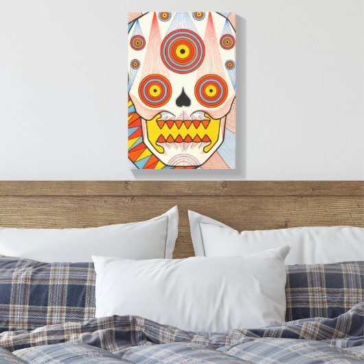 kosmische schedel canvas afdruk (Insitu (Slaapkamer))