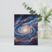 Kosmische Scheppingshand — Surrealistisch sterrens Briefkaart (Staand voorkant)