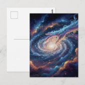 Kosmische Scheppingshand — Surrealistisch sterrens Briefkaart (Voorkant / Achterkant)