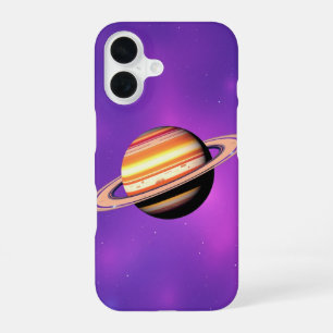 Kosmische Schoonheid: Saturnus' Serene Gloed iPhone 16 Hoesje