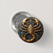 🦂 Kosmische Schorpioen Mandala Voor Astrologie Li Ronde Button 3,2 Cm (Voorkant /achterkant)