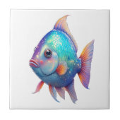 Kosmische schubben Vis Tegeltje (Voorkant)
