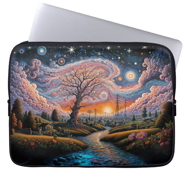 "Kosmische sereniteit" Laptop Sleeve (Voorkant)