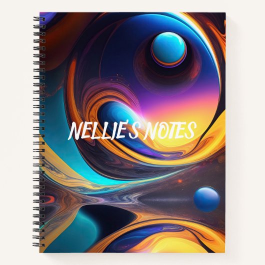 Kosmische sferen en krommen notitieboek (Voorkant)