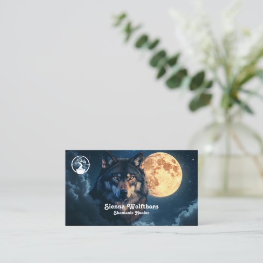 kosmische sjamanistische genezer visitekaartje (Staand voorkant)