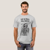 Kosmische Skelet Astronaut Drinkend Frisdrank | Do T-shirt (Voorkant volledig)