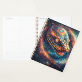 Kosmische slang met gloeiende schubben planner (Display)