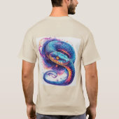 Kosmische Slang met Gloeiende Schubben T-shirt (Achterkant)