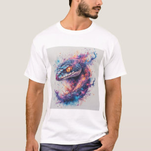 Kosmische Slang met Gloeiende Schubben T-shirt