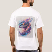 Kosmische Slang met Gloeiende Schubben T-shirt (Achterkant)