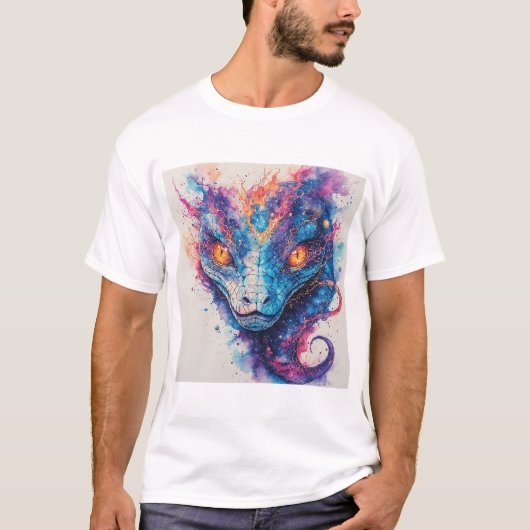 🐍 Kosmische Slang Schitterende Schubben Ruimte Gr T-shirt (Voorkant)