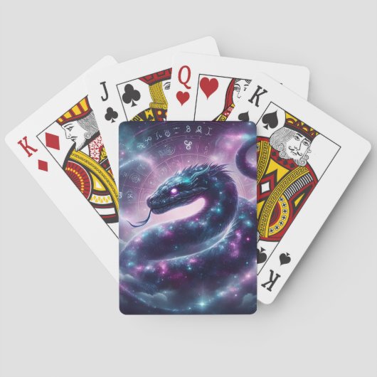 Kosmische Slang Zodiac Galactische Astrologie Pokerkaarten (Achterkant)