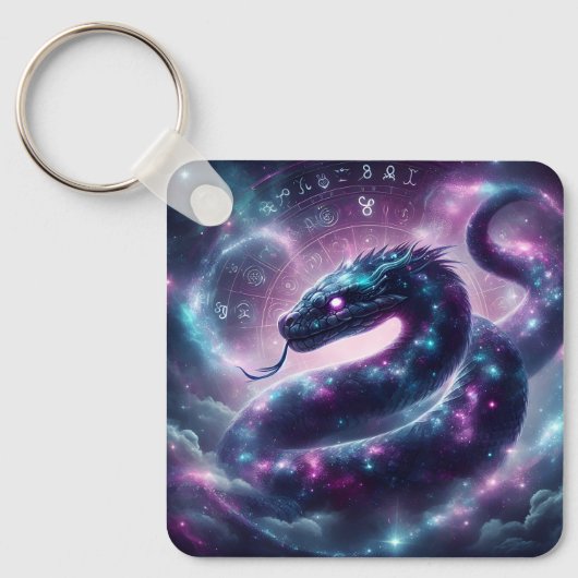 Kosmische Slang Zodiac Galactische Astrologie Sleutelhanger (Voorkant)