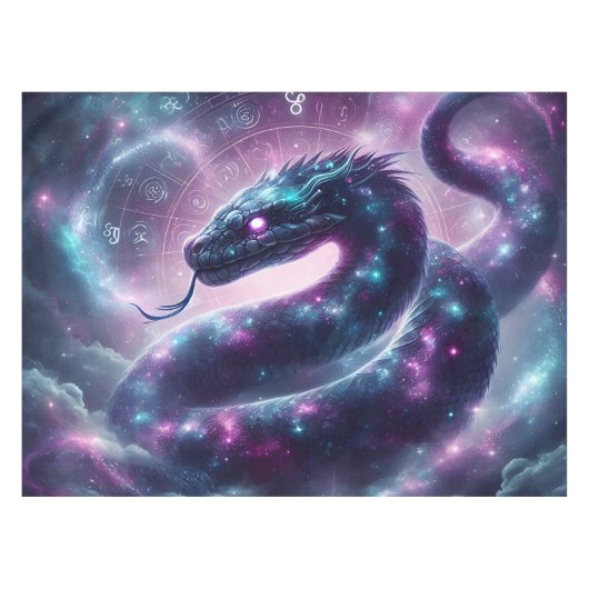 Kosmische Slang Zodiac Galactische Astrologie Tafelkleed (Voorkant (Horizontaal))