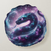 Kosmische Slang Zodiac Galaxy Astrologie Rond Kussen (Achterkant)