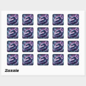 Kosmische Slang Zodiac Stelsel Astrologie Vierkante Sticker (Vel)