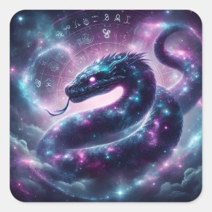 Kosmische Slang Zodiac Stelsel Astrologie Vierkante Sticker