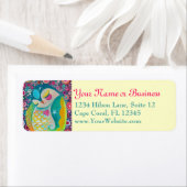 Kosmische Slumber - Slapen Uil Aangepast adreslabe Etiket (Insitu)