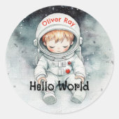 kosmische snooze-Sticker Ronde Sticker (Voorkant)