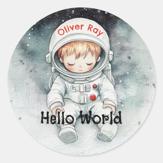 kosmische snooze-Sticker Ronde Sticker (Voorkant)