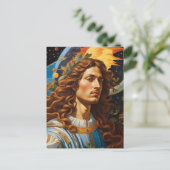 *~* Kosmische Soldaat van God Universum Aarde AP50 Briefkaart (Staand voorkant)