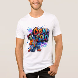Kosmische Solo Alien Gitarist Ruimtemuziek Kunst Tri-Blend Shirt
