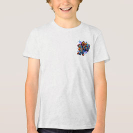 Kosmische Solo Buitenaardse Gitarist Ruimtemuziek  Tri-Blend Shirt
