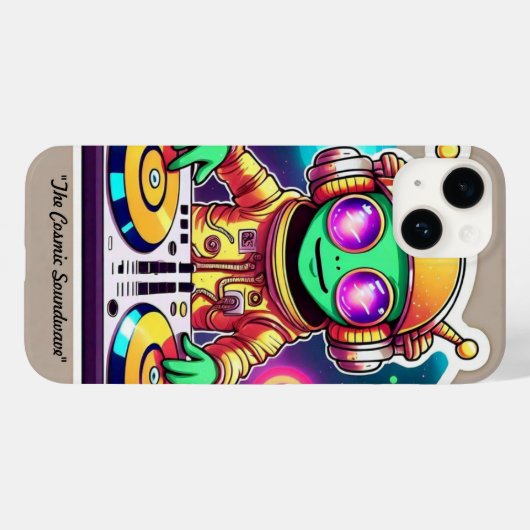 Kosmische Soundwave Party Case-Mate iPhone Case (Achterkant (horizontaal))