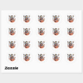 Kosmische Spin - Astro Gitarist Kat Ronde Sticker (Vel)